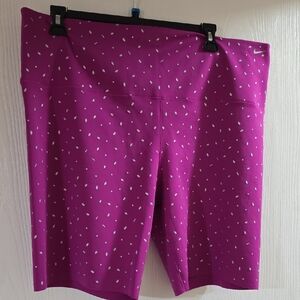 Nike Women's Magenta Bike Shorts with White Dots